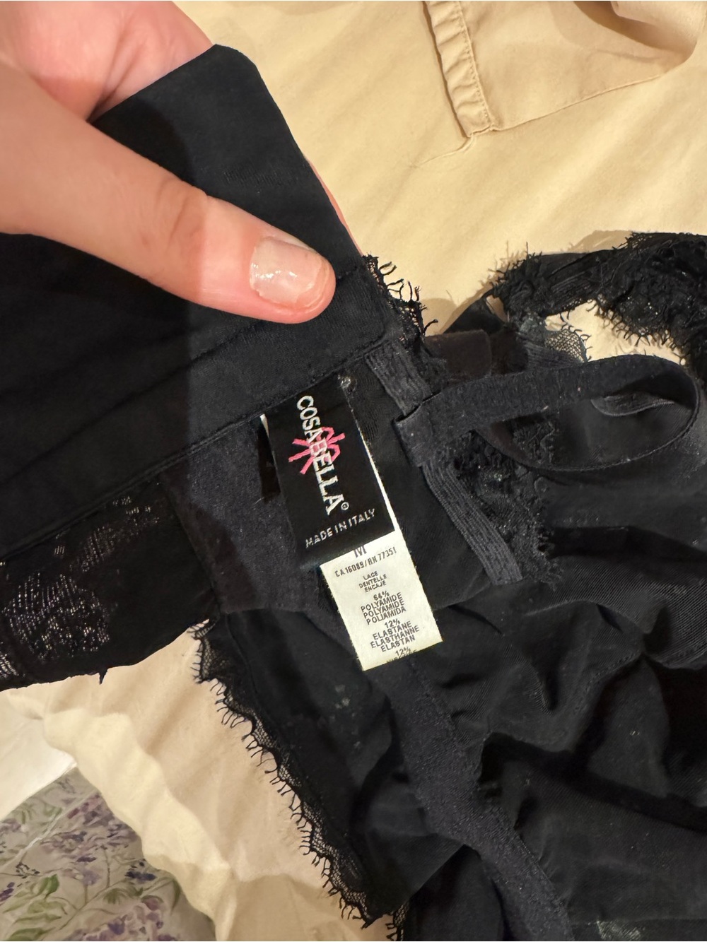 Cosabella Black Lace Bralette - Picture 3 of 3